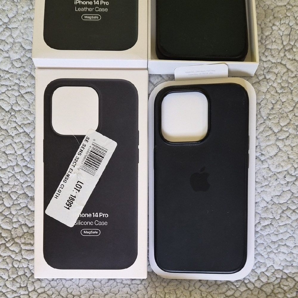iPhone 14 Pro Cases - Silicone / Leather Style - Picture 3 of 8